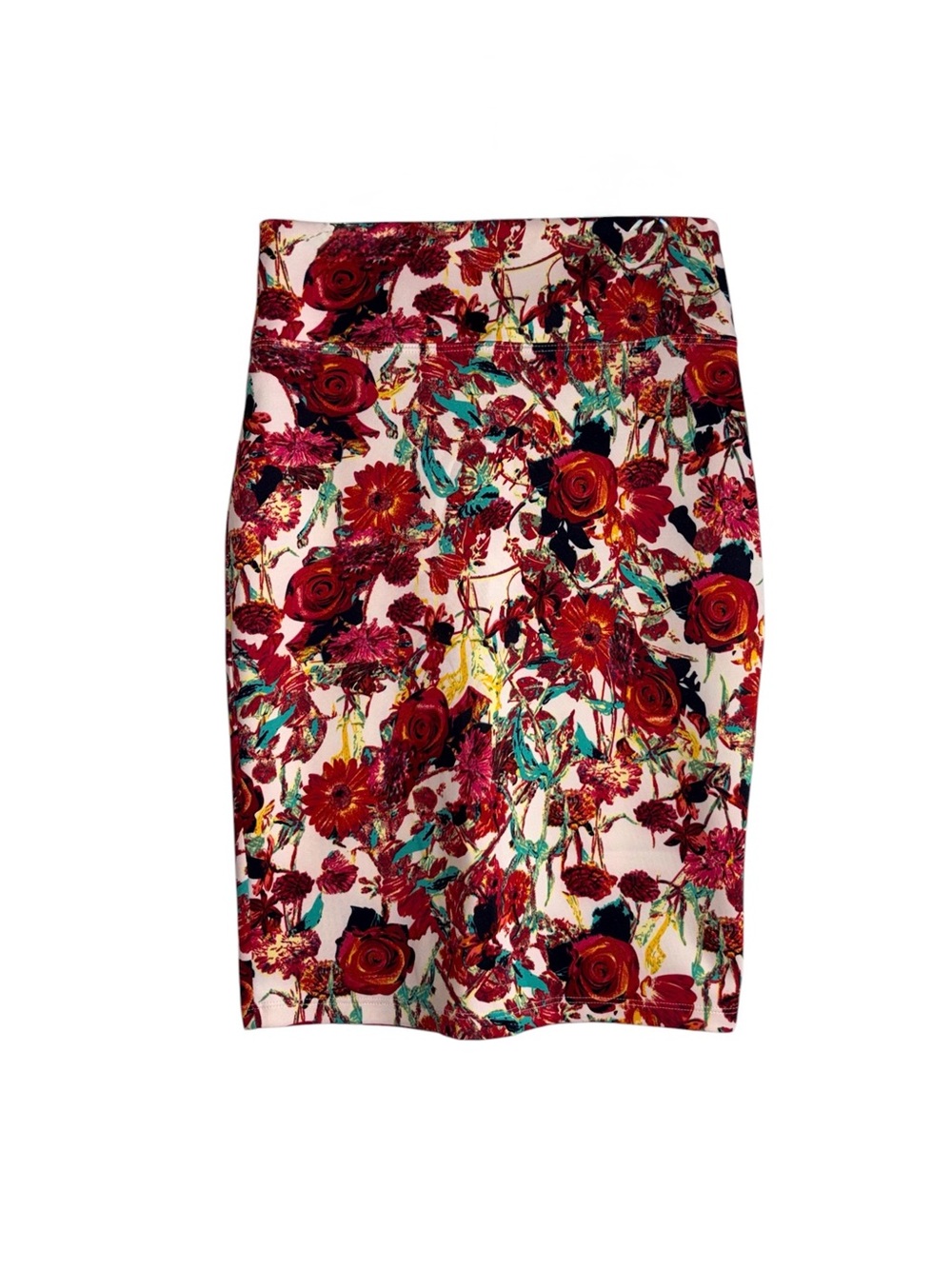 😍 Hybrid & Company Floral Bodycon Pencil Skirt High Waist